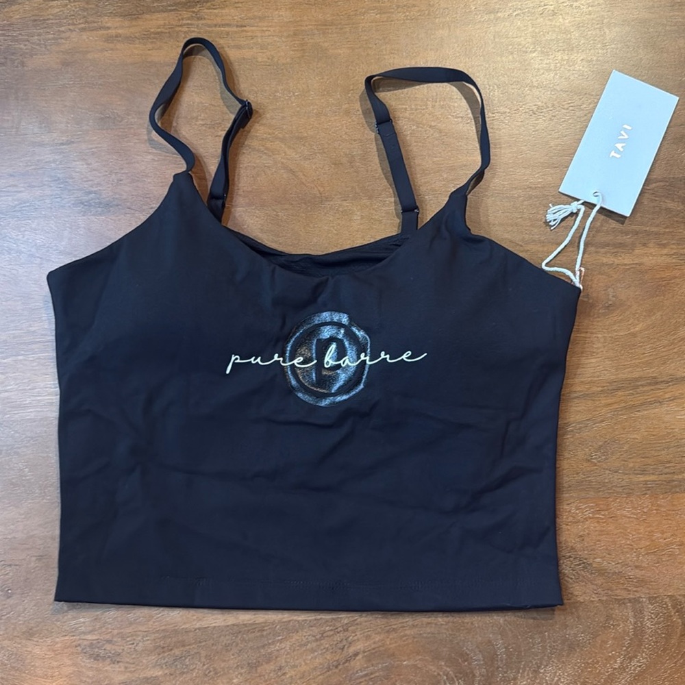 Pure Barre crop tank with 
Built-in bra lots of support